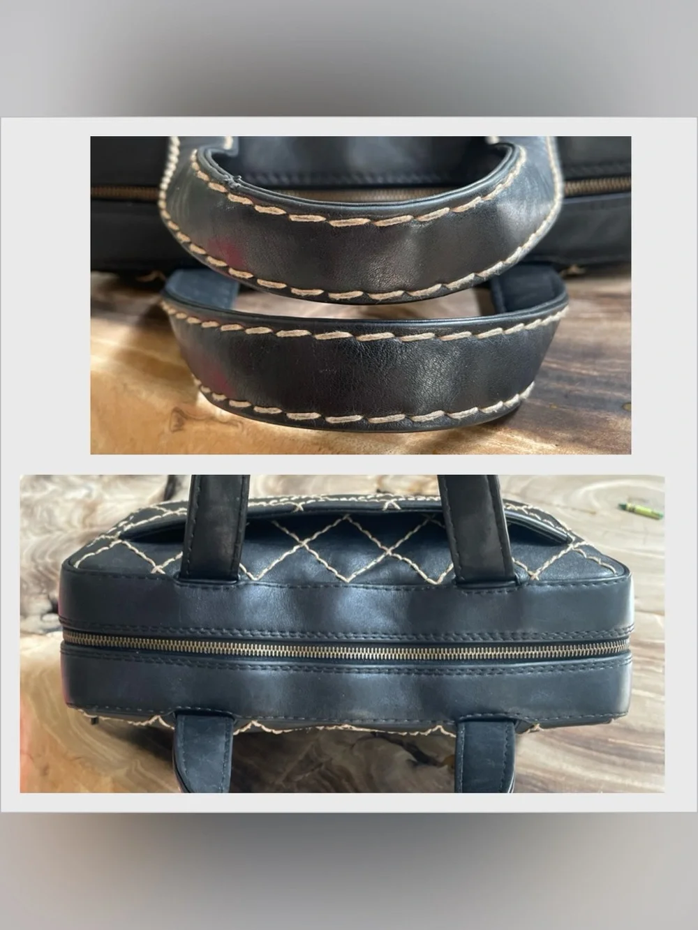 Chanel Large black wild stitch Boston bag
